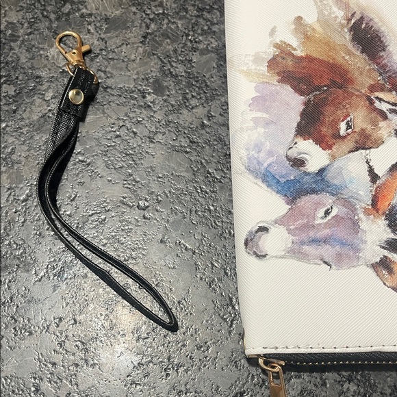 Donkey Print White Wallet - Picture 5 of 5